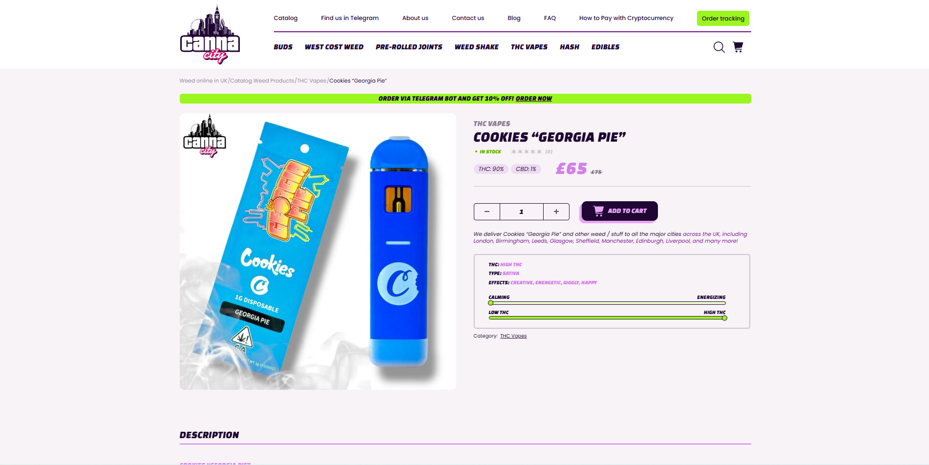 Buy Georgia Pie Cannabis Dispensary in UK