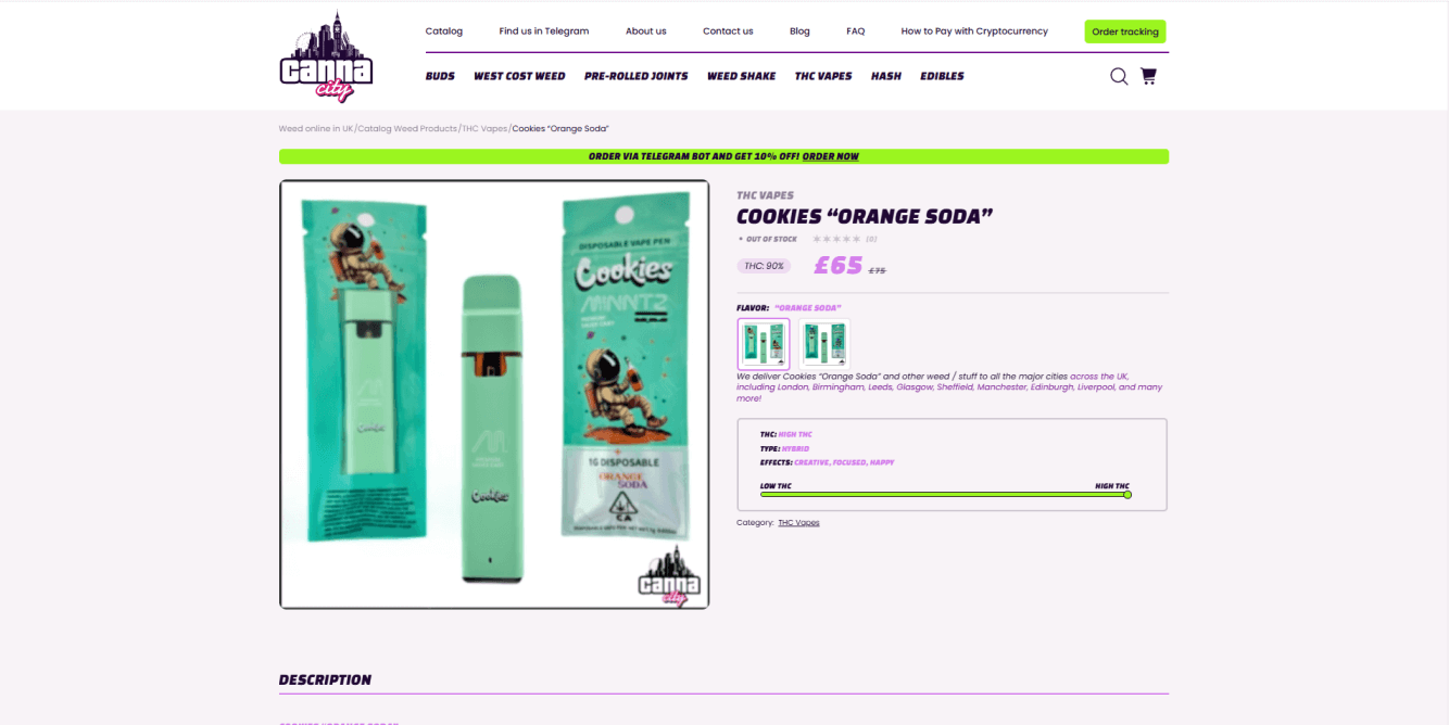 Hybrid THC vape weed shop Canna City