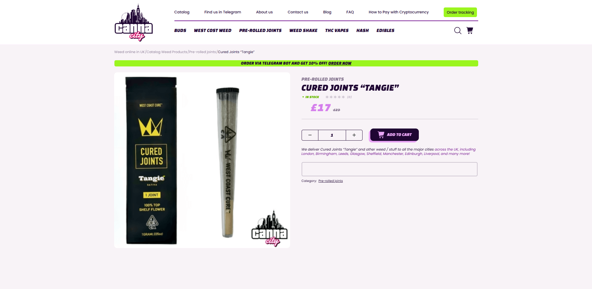 where to buy pre-rolled joint online? Canna City