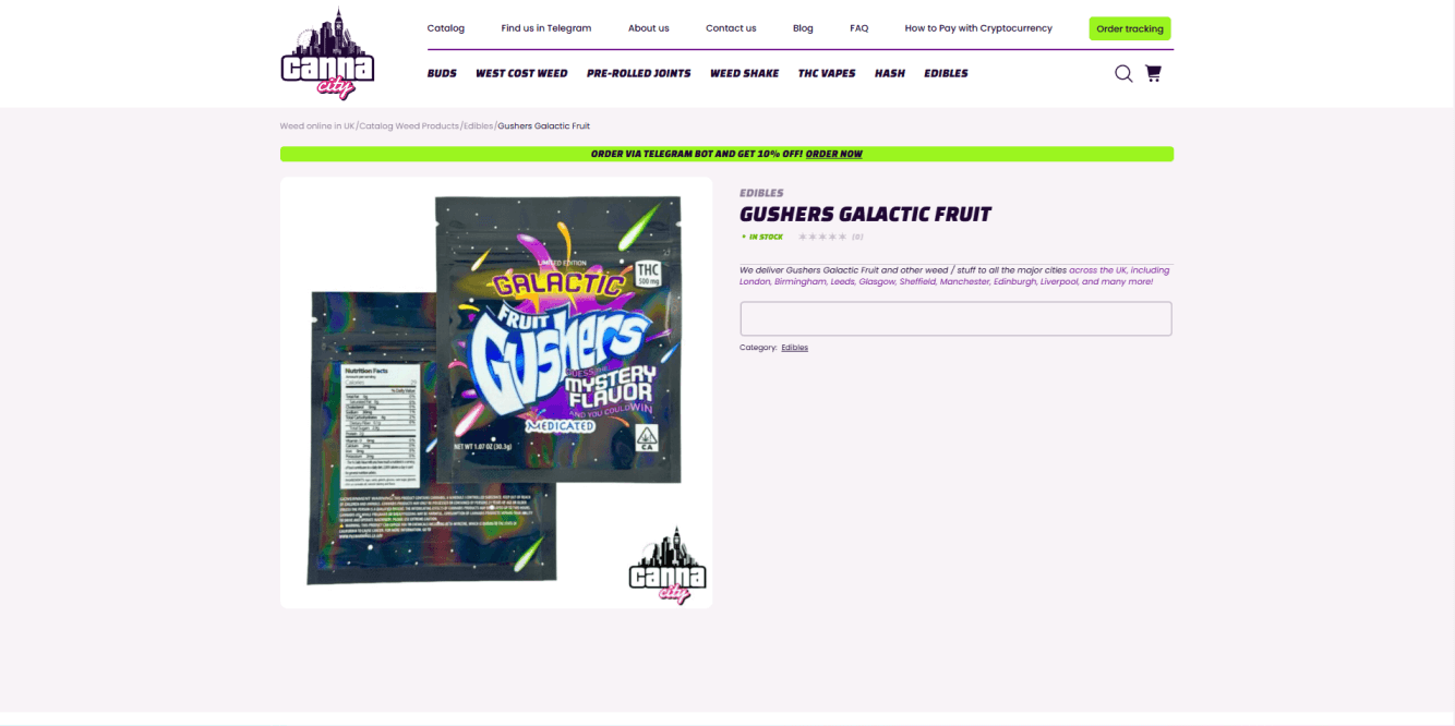 Weed Gummies buy online at Canna City UK