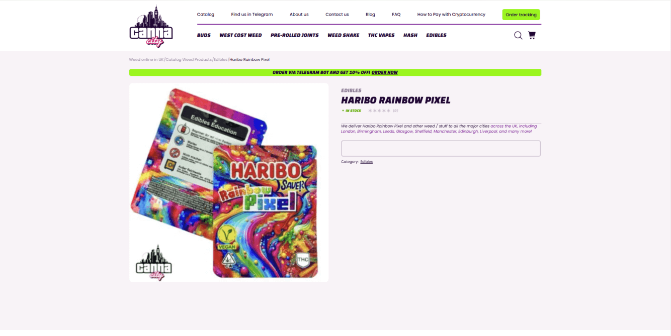 Buy THC Haribo edibles online in London at Canna City