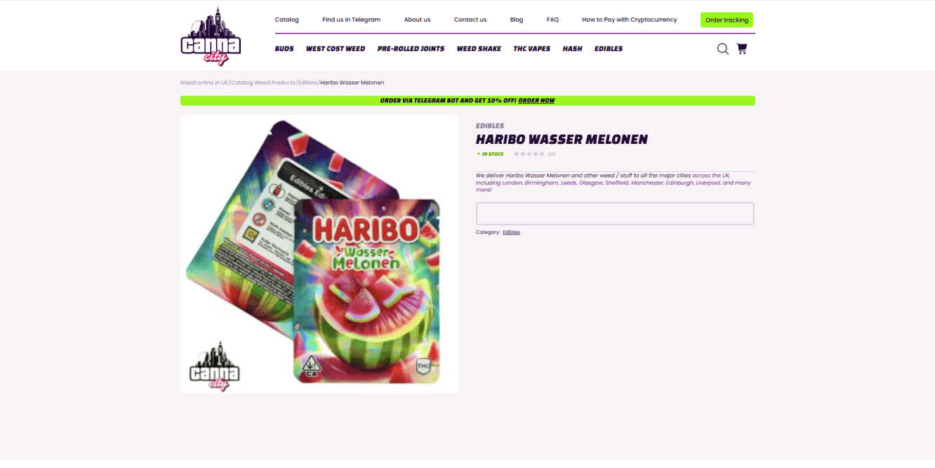 Buy THC Haribo edibles online in London at Canna City