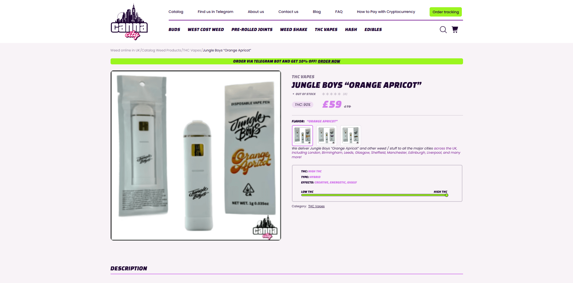 Hybrid THC vape weed shop Canna City