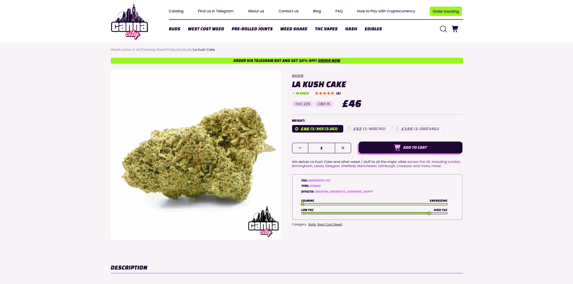 Buy high THC online weed shop Canna City