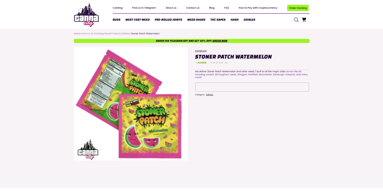 Cannabis infused gummies online at Canna City