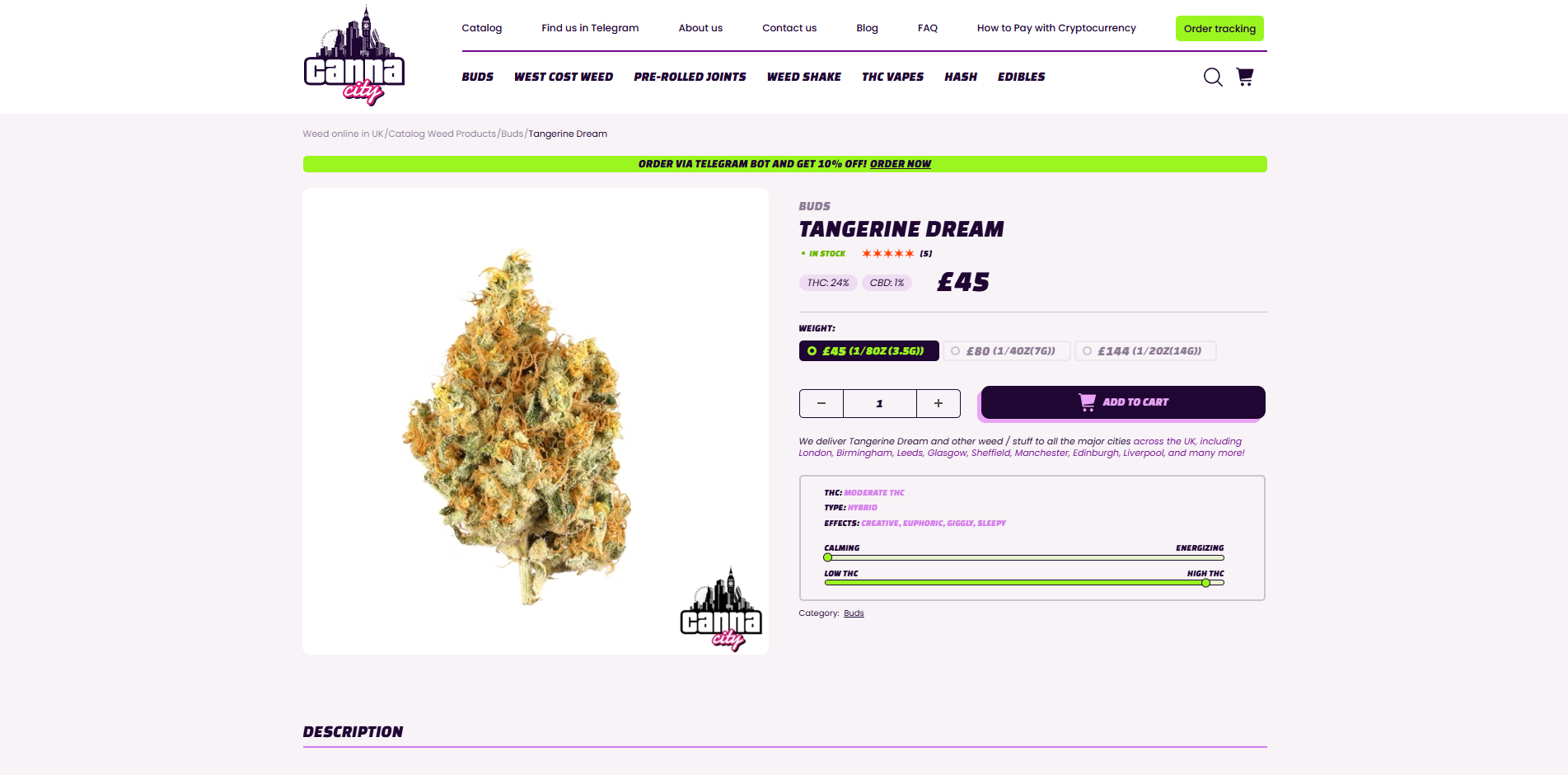 Buy hybrid weed online in Scotland at weed shop