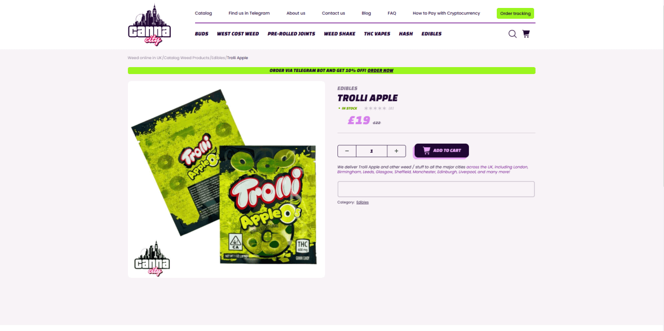 Buy THC Gummies online in UK at Canna City