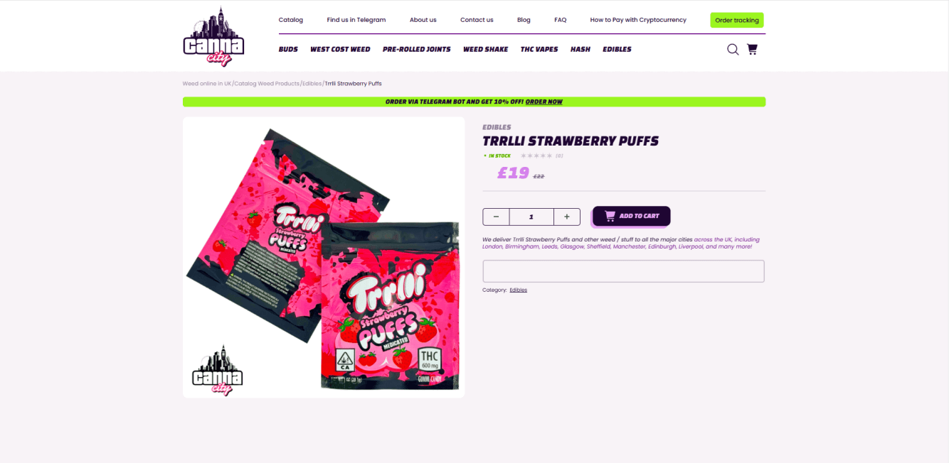 Buy THC Gummies online in UK at Canna City