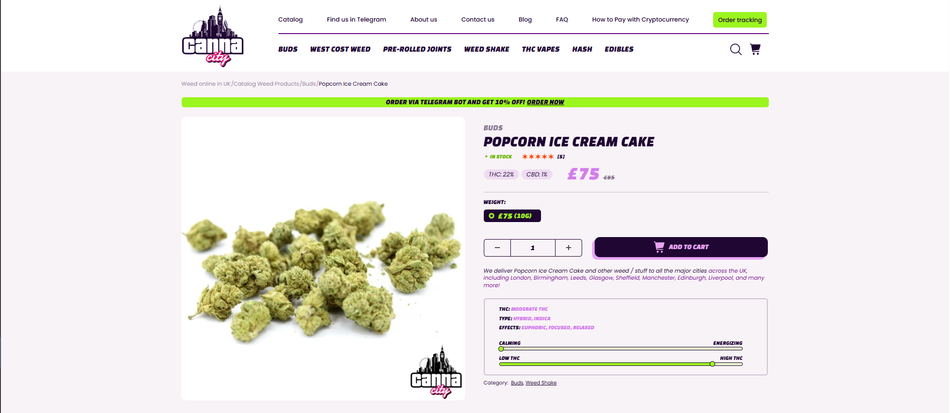 Buy Ice Cream Cake online Weed Shop CannaCity
