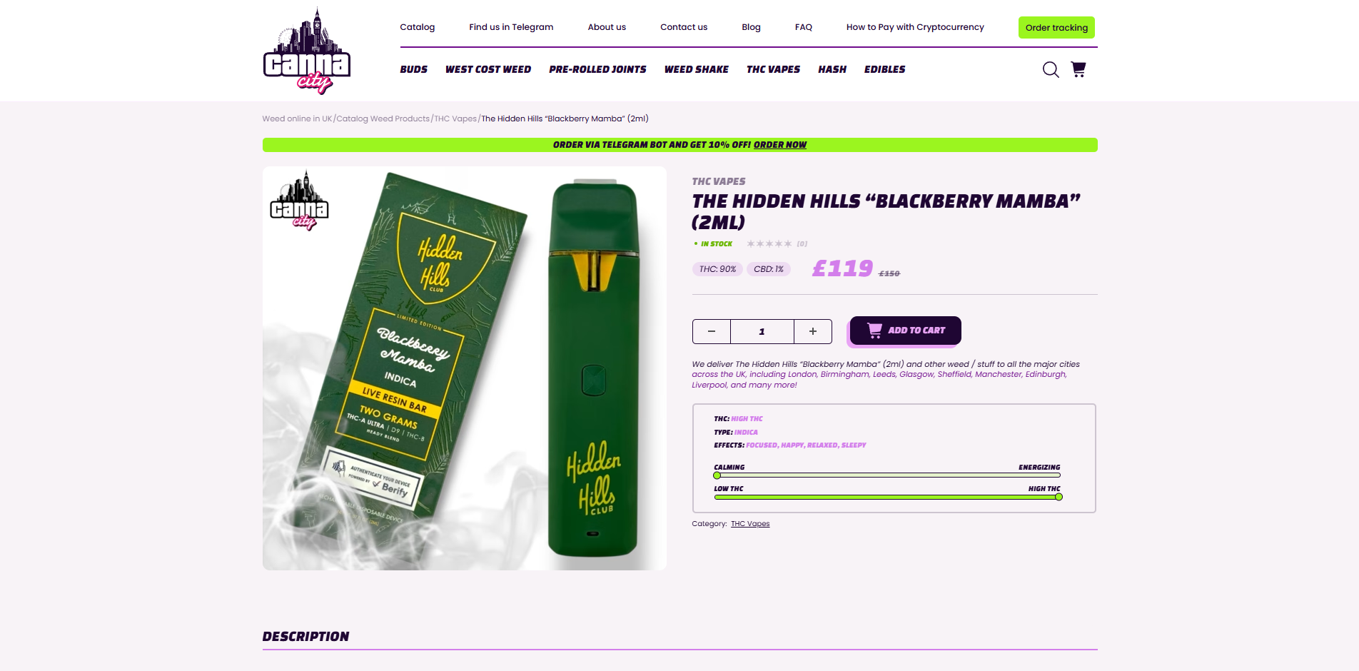 buy thc vape bars online uk weed shop Canna City