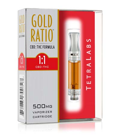 Gold Ratio CBD THC Vape Cartridge
