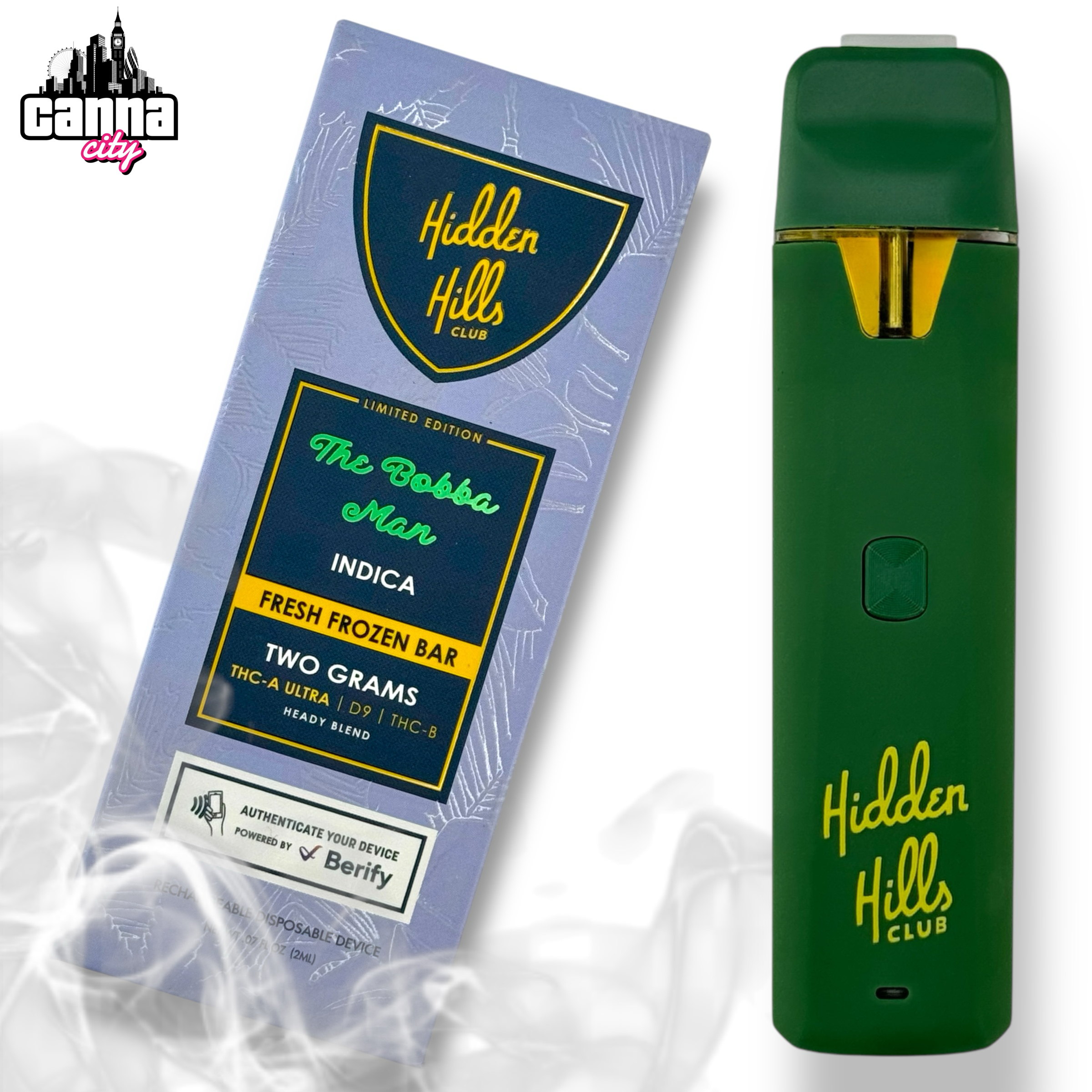 Buy THC Vapes The Hidden Hills "The Bobba Man" (2G)