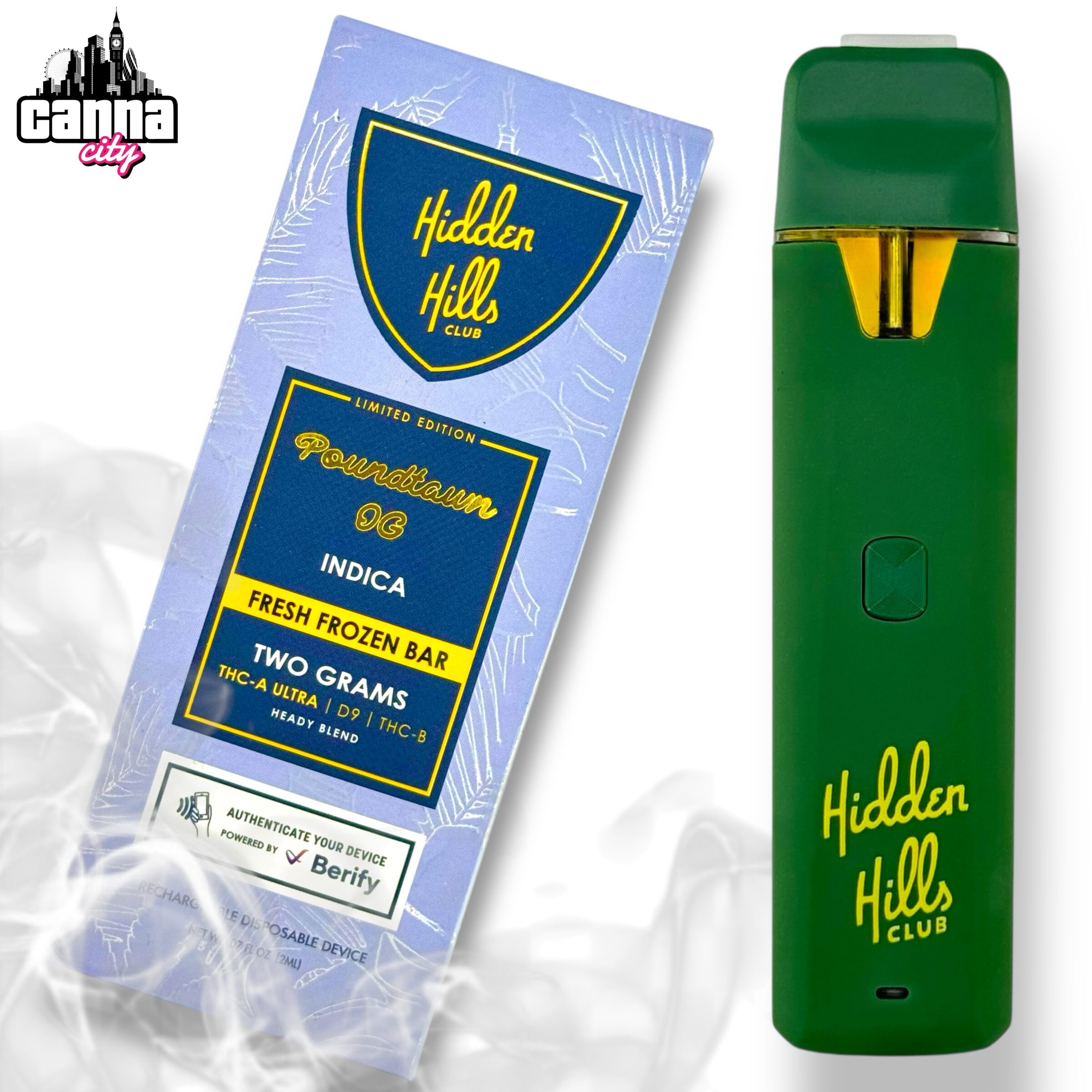 Buy THC Vapes The Hidden Hills "Poundtawn OG"(2G)