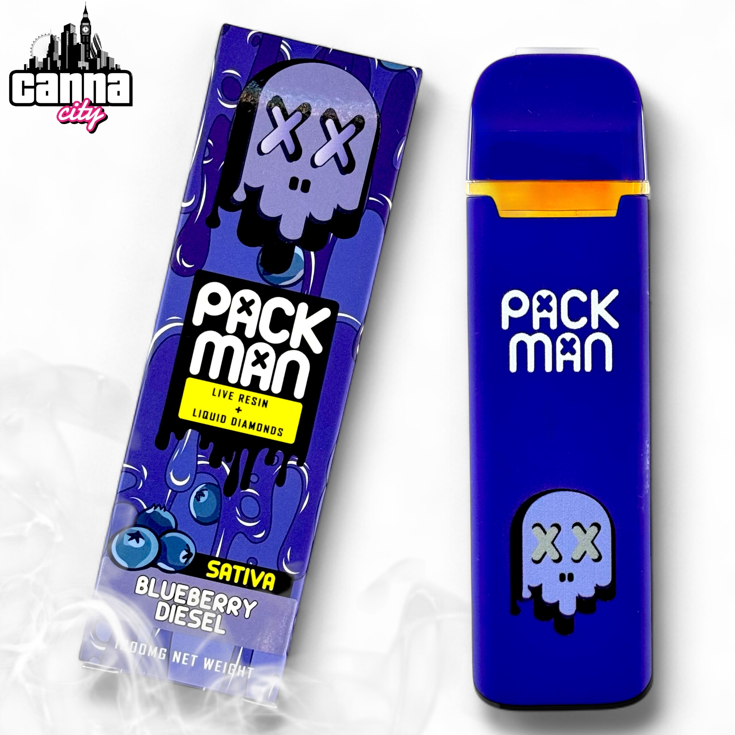 Buy THC Vapes PackMan "Blueberry Diesel"