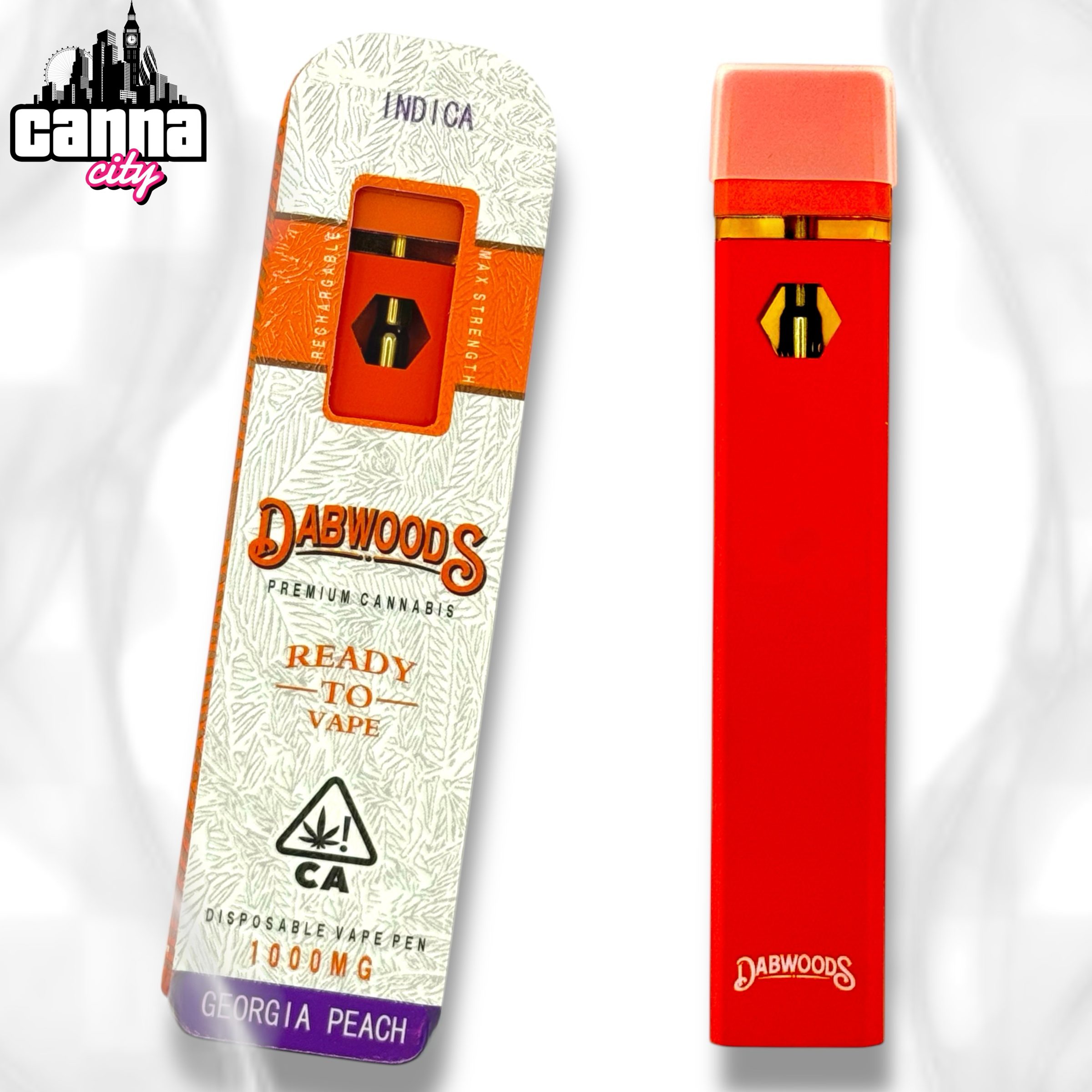 Buy THC Vapes Dabwoods "Georgia Peach"